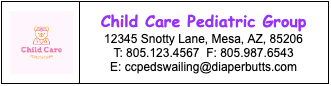 Child Care Pediatric Group Information